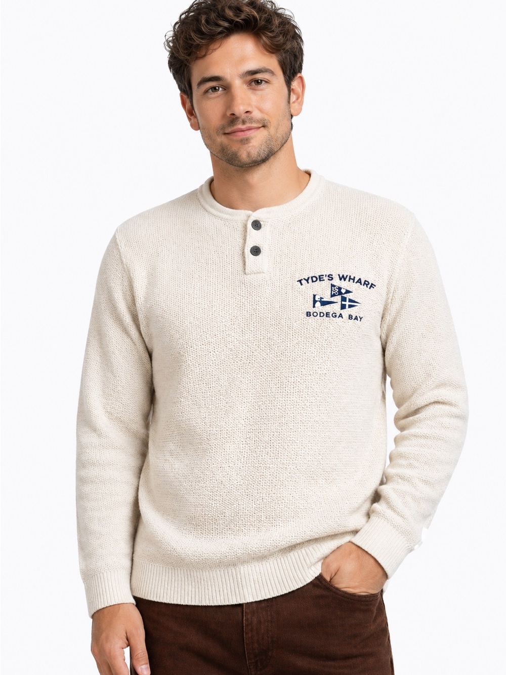 Vintage Gear for Sports Men's Cream Sweater